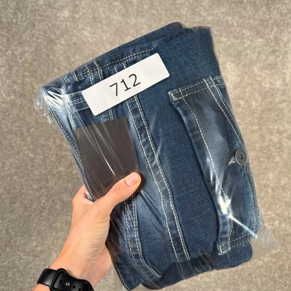 TK Axel Men's 40x32 Slim Bootcut Jeans Dark Wash Denim